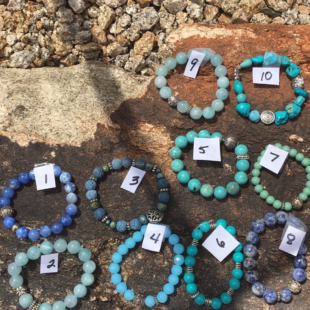 Shades of blue. Never worn